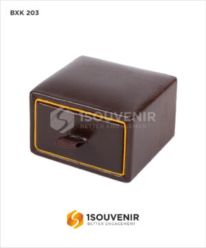 Box Vinyl Coklat untuk Cincin