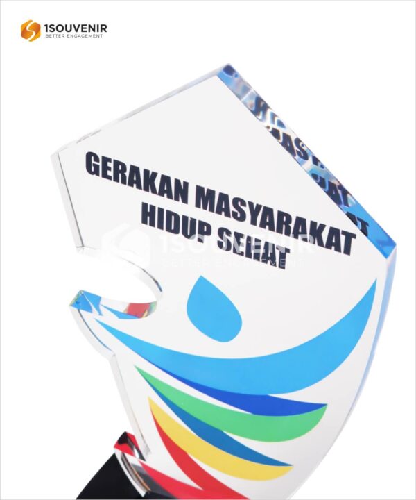 DETAIL-PA301 Plakat Akrilik Gerakan Masyarakat Hidup Sehat