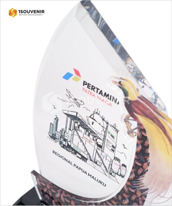 Detail PA427 Plakat Akrilik Pertamina Patra Niaga Papua Maluku