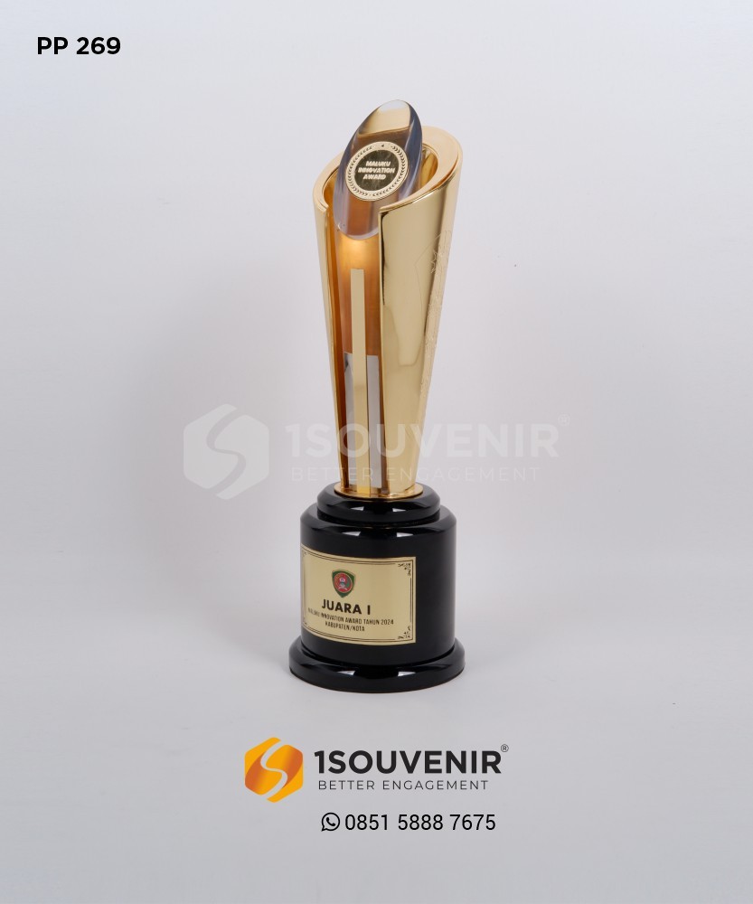 PP269 Piala Penghargaan Maluku Innovation Award 2024 ODP Lingkup Provinsi Maluku - Desain Piala