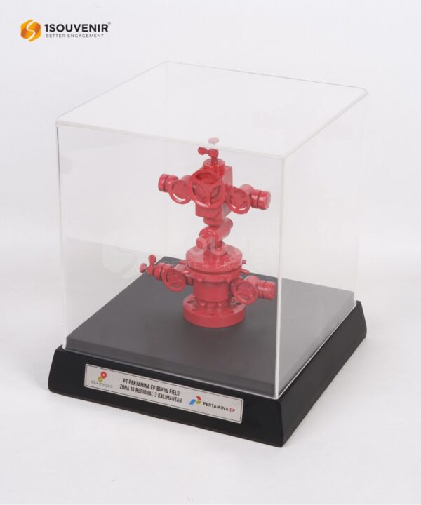 DETAIL2_SM478 Souvenir Miniatur Wellhead PT Pertamina EP Bunyu Field Zona 10 Reg 3 Kalimantan