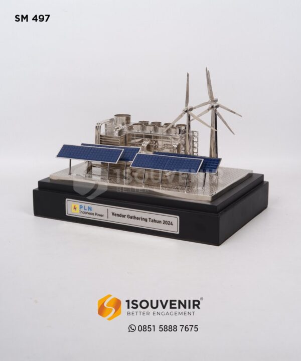 SM497 Souvenir Miniatur Pembangkit Listrik Tenaga Surya PLN Indonesia Power