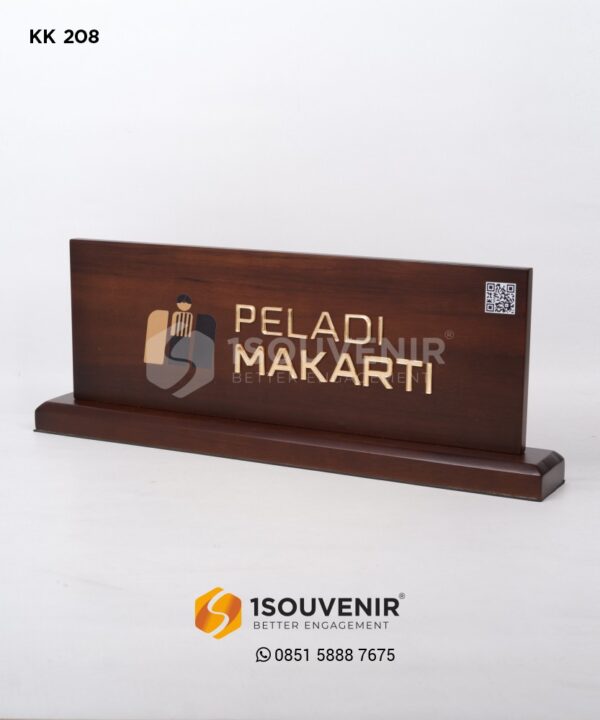 KK208 Papan Nama Kayu Pelani Makarti Disnaker DIY