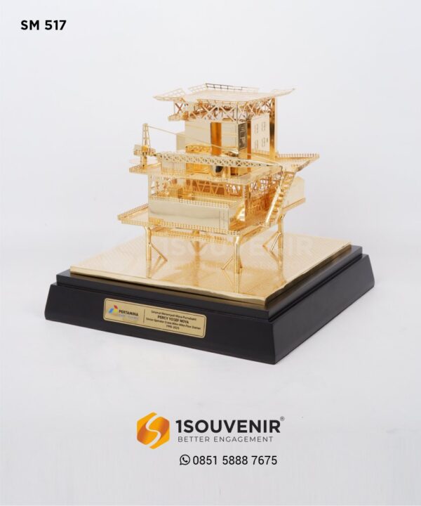 SM517 Souvenir Miniatur Rig Offshore Masa Purnabakti PT Pertamina PHE ONWJ