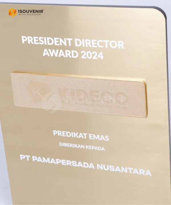 DETAIL-PL303 Plakat Logam President Director Award