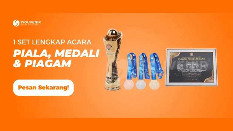 Paket 1 Set Acara Kejuaraan Lengkap: Piala, Medali, & Piagam