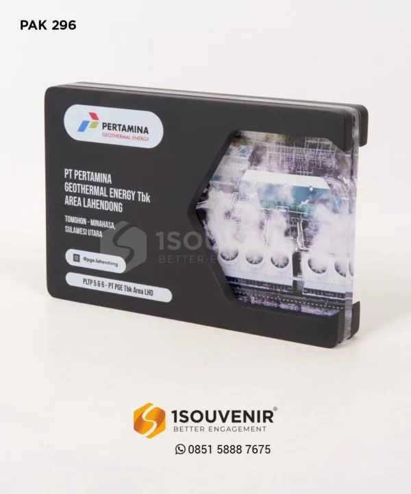 PAK296 Plakat Kayu Akrilik Pertamina Geothermal Energy