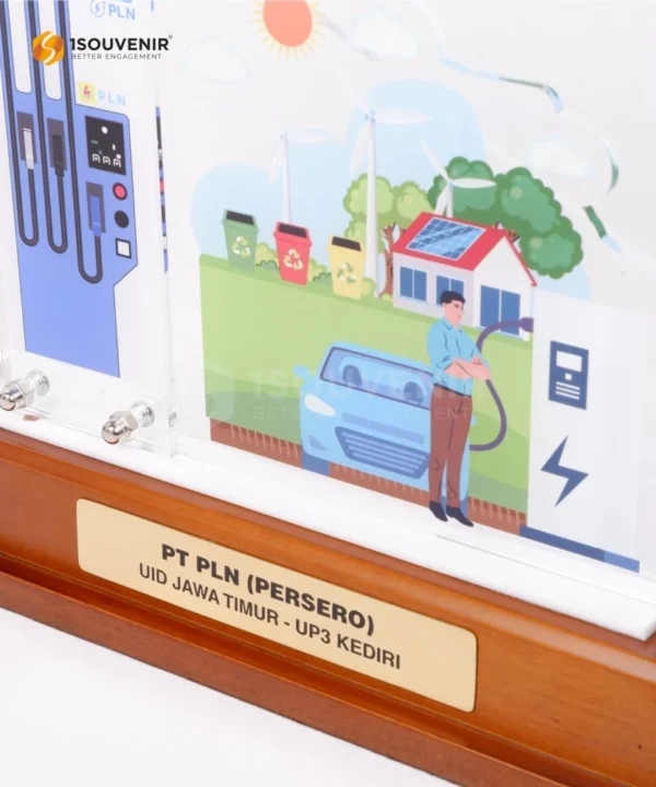 DETAIL-PA675 Plakat Akrilik PLN UP3 Kediri