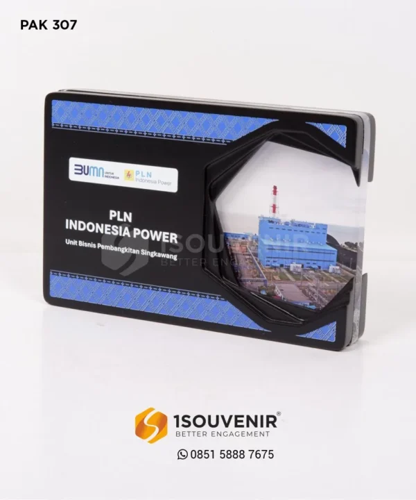 PAK307 Plakat Kayu Akrilik PLN Indonesia Power