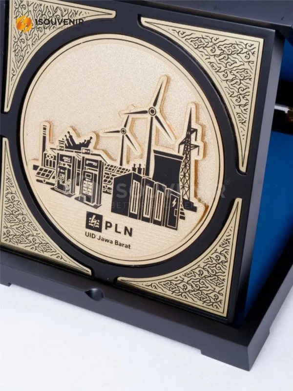 DETAIL-PK589 Plakat Kayu Logam PLN Jawa Barat