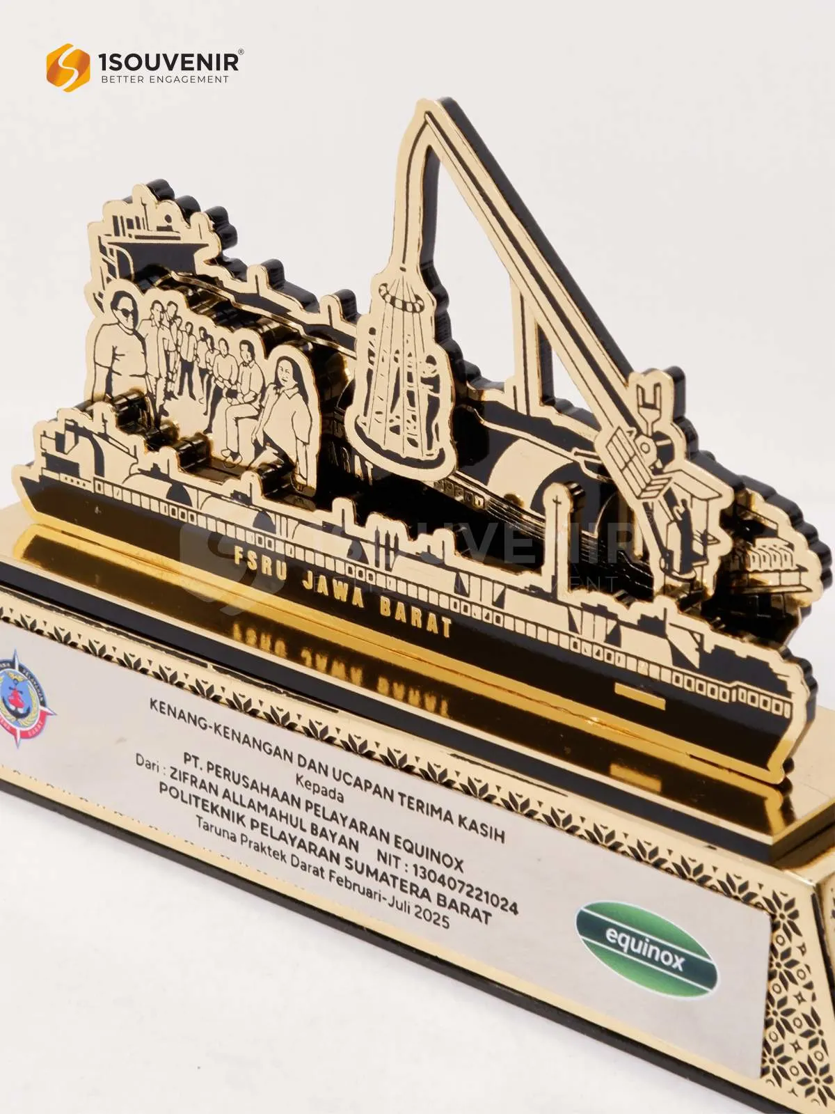DETAIL-PL329 Plakat Logam Taruna Pelayaran Sumatera Barat