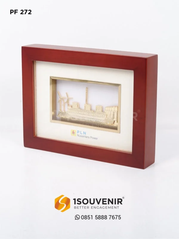 PF272 Plakat Frame Kayu PLN Nusantara Power Surabaya
