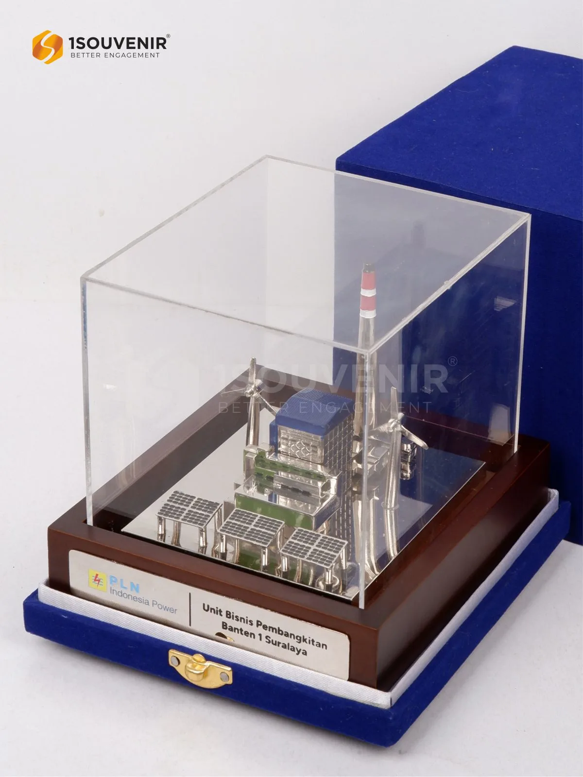 Miniatur Unit Bisnis Pembangkit Banten 1 Suralaya Kenang-kenangan dari PLN Indonesia Power DETAIL2-SM583 Miniatur Unit Bisnis Pembangkit
