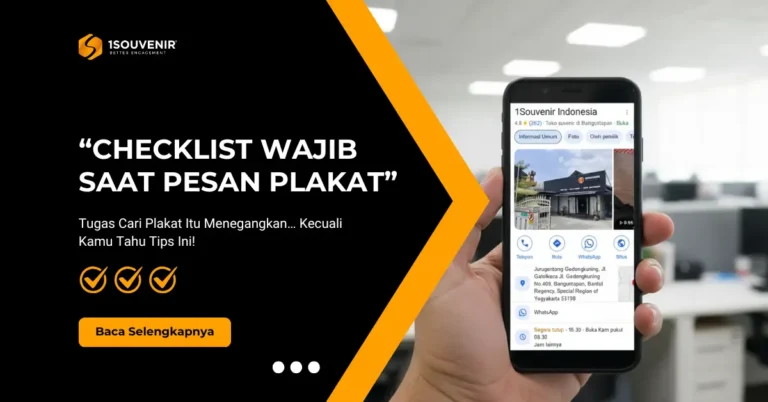 Checklist Wajib Saat Cari Plakat Supaya Pemesanan Plakat Berjalan dengan baik