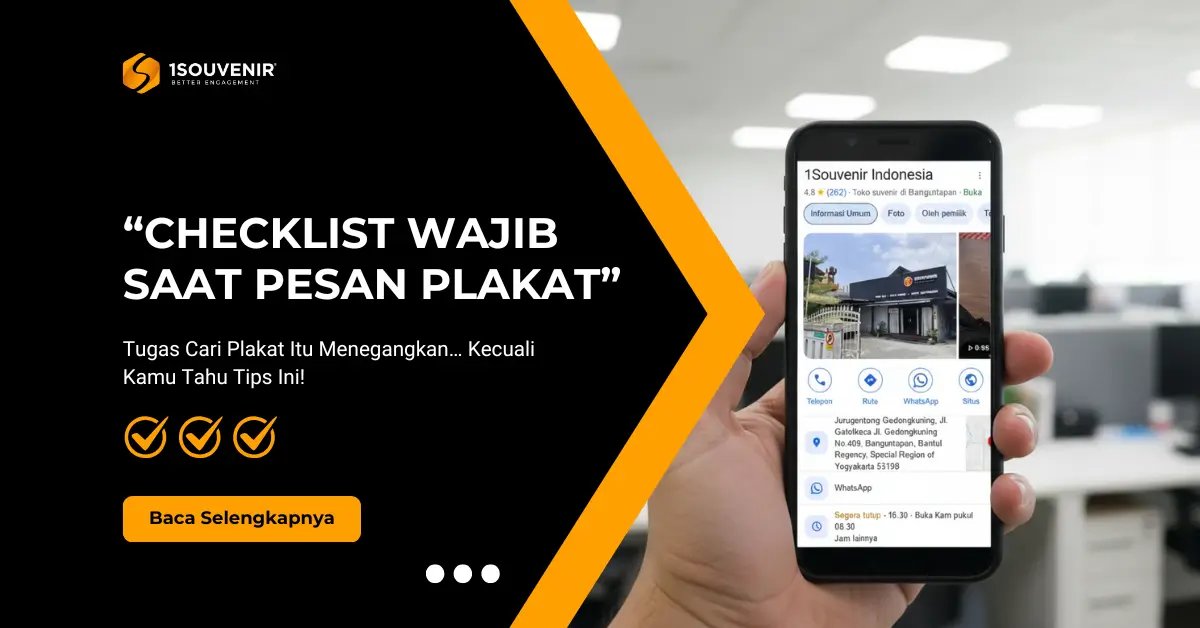 Checklist Wajib Saat Cari Plakat Supaya Pemesanan Plakat Berjalan dengan baik
