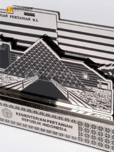 1Souvenir Indonesia DETAIL-PL339 Plakat Logam Kementerian Pertanian