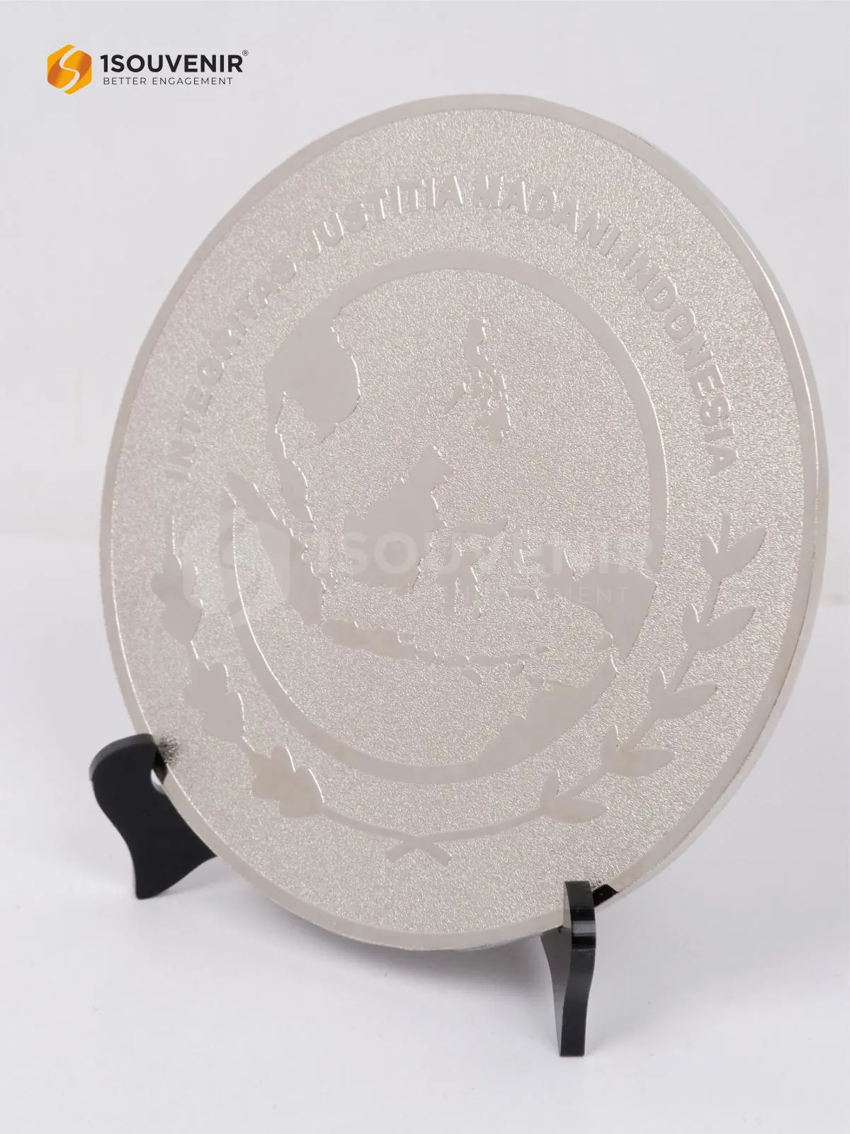 DETAIL-PL340 Plakat Logam Integritas Justitia