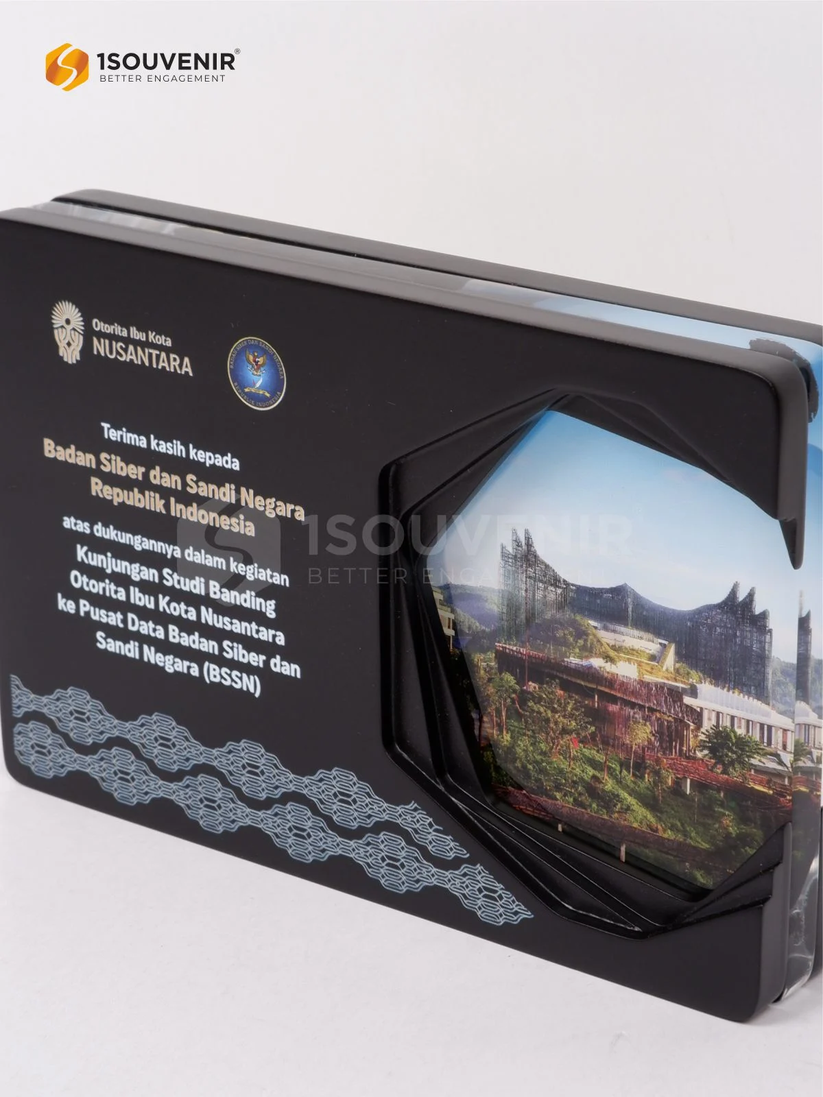 DETAIL-PAK339 Plakat Kayu Akrilik Otorita IKN