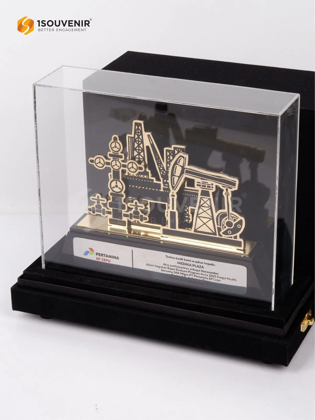 Plakat Logam Rapat Evaluasi Program Kerja 2025 Fungsi Health bersama SKK Migas dan Pertamina EP Cepu Apresiasi untuk Narasumber DETAIL2-PL352 Plakat Logam Lapis Rapat Evaluasi Proker