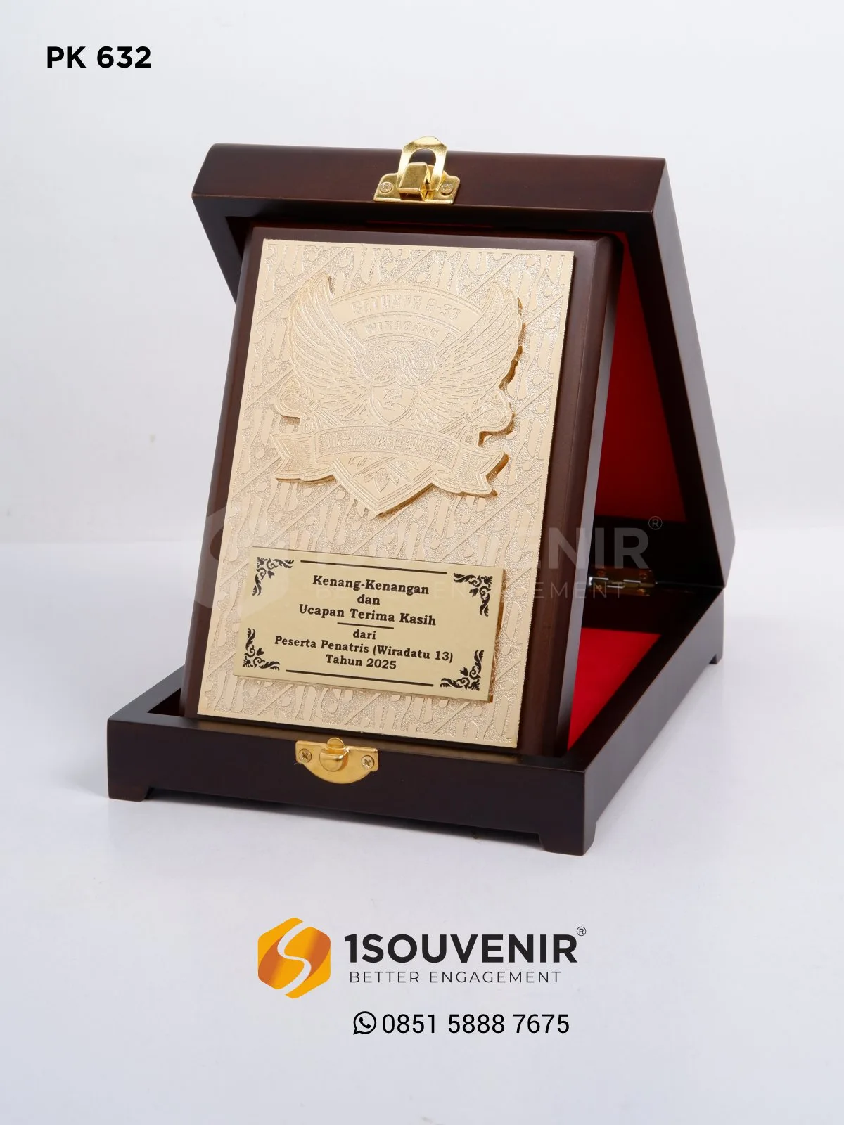 Plakat Kayu Kenang-kenangan dan Ucapan Terima Kasih dari Peserta Penatris Wiradatu 13 PK632 Plakat Kayu Peserta Penatris