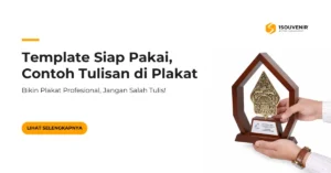 Contoh Tulisan di plakat penghargaan - Template siap pakai