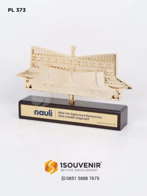 Plakat Logam Rumah Adat Sumatra Cen...