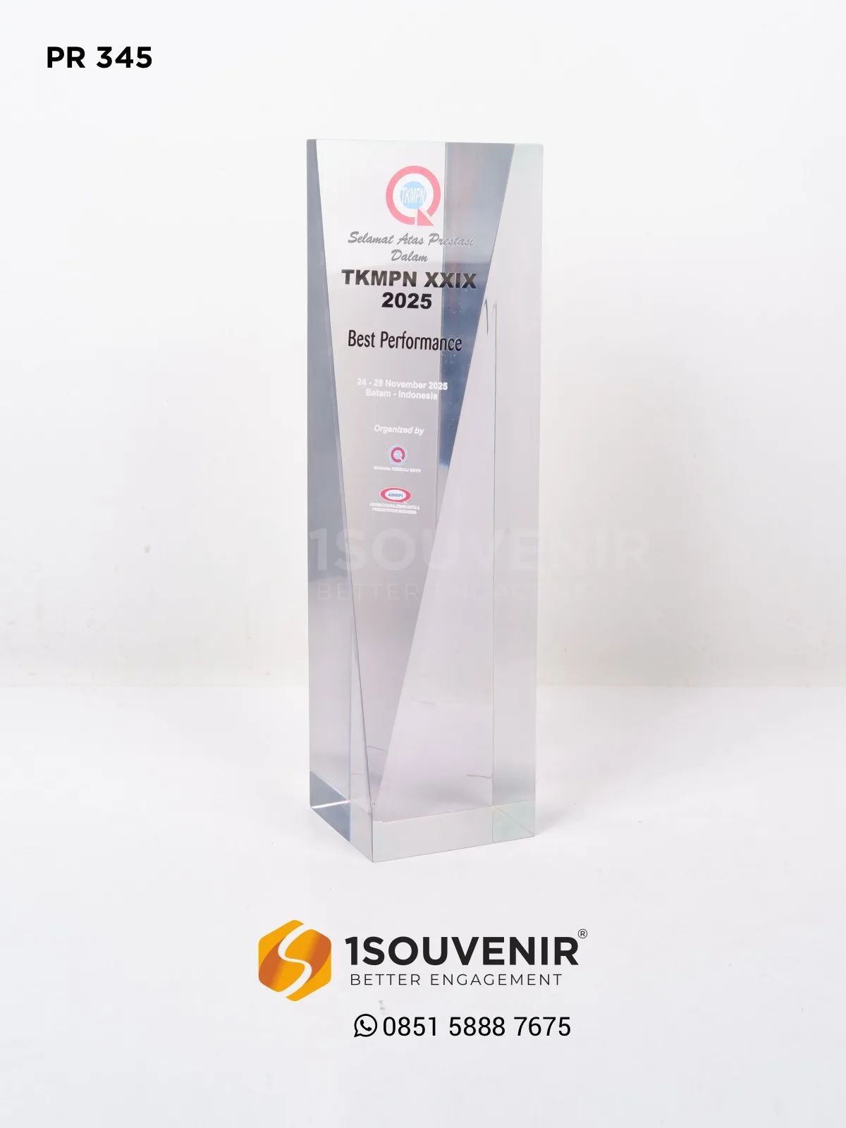Plakat Resin Penghargaan Best Performance dalam TKMPN XXIX 2025 PR345 Plakat Resin TKMPN XXIX 2025