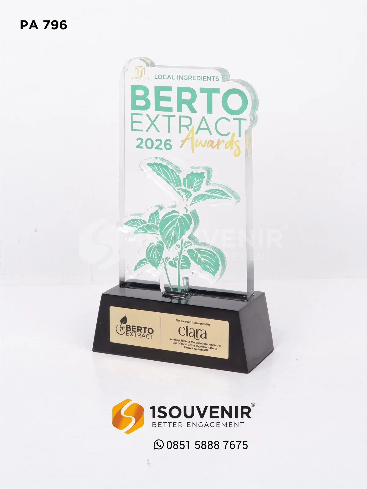 PA796 Plakat Akrilik Berto Extract Award