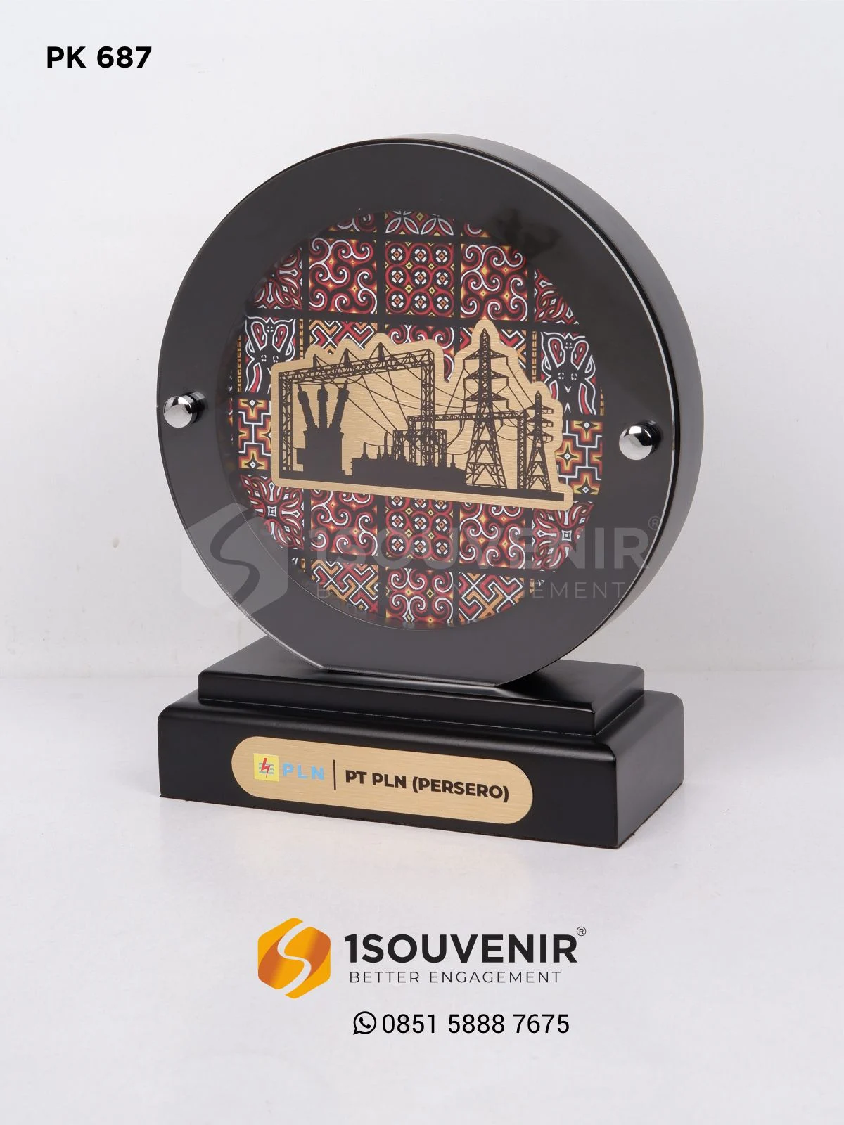 PK687 Plakat Kayu Bulat PT PLN (Persero)