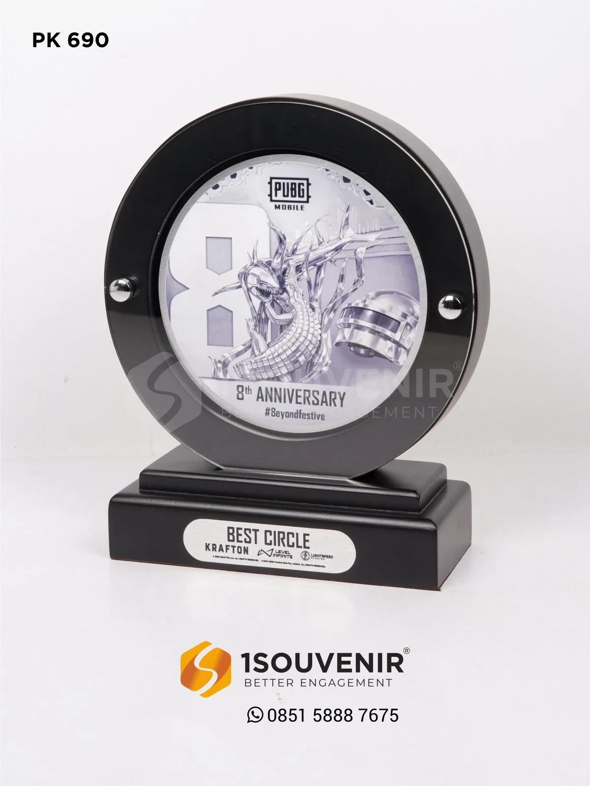 Plakat Kayu Bulat 8th Anniversary Krafton Beyond Festive Apresiasi Best Circle PK690 Plakat Kayu Bulat Anniversary Krafton