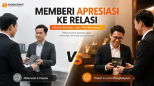 Notebook & Pulpen vs Plakat Custom Penghargaan