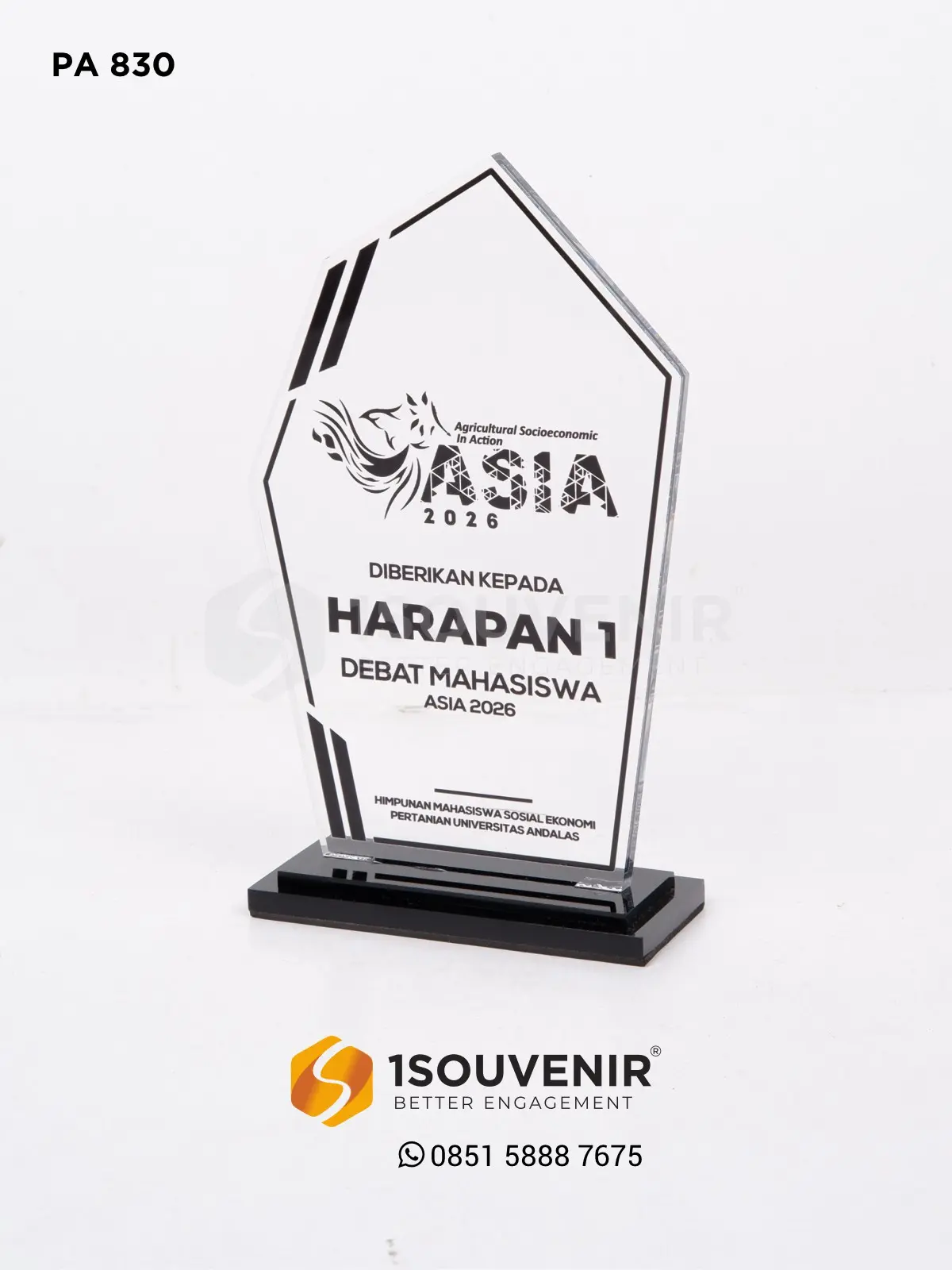 Plakat Akrilik Debat Mahasiswa ASIA Himpunan Mahasiswa Sosial Ekonomi Pertanian Universitas Andalas PA830 Plakat Akrilik Debat Mahasiswa ASIA