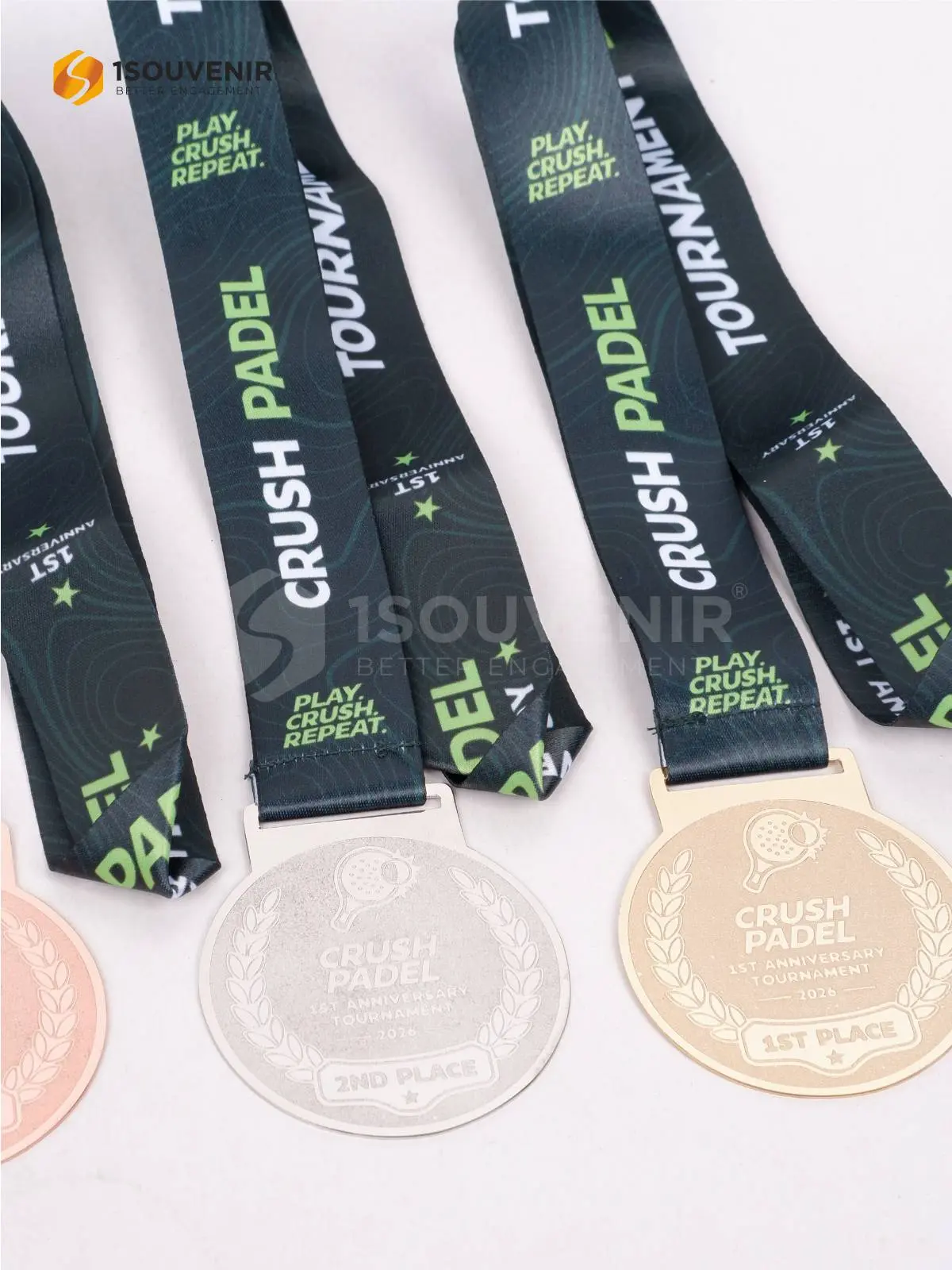 Medali Penghargaan Crush Padel 1st Anniversary Tournament 2026 DETAIL-MED385 Medali Crush Padel