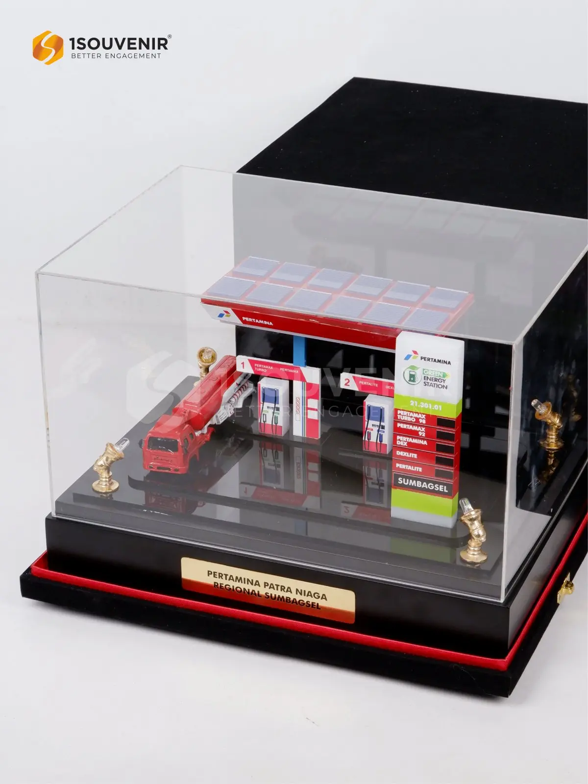 Miniatur SPBU Kenang-kenangan dari Pertamina Patra Niaga Sumbagsel DETAIL2-SM645 Miniatur SPBU Pertamina Sumbagsel