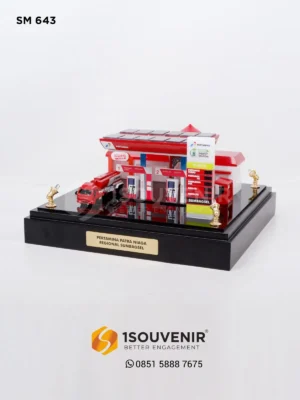 Miniatur SPBU Cendera Mata Pertamin...