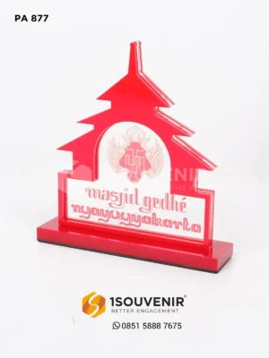 Ide Rekomendasi Hadiah Lomba 17 Agustus yang Menarik Plakat Akrilik Cendera Mata Masjid Agung Kotagede Yogyakarta