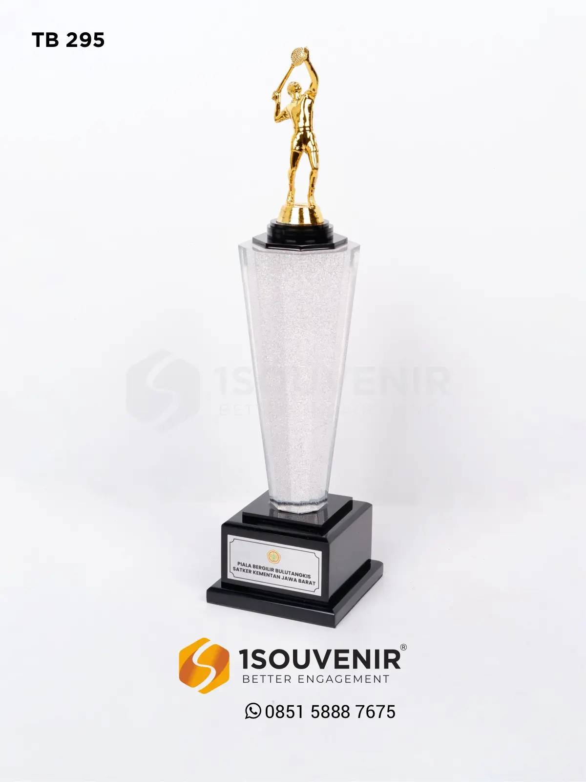 Piala Bergilir Resin Turnamen Bulu Tangkis Satker Kementan Jawa Barat TB295 Piala Bergilir Resin Satker Kementan