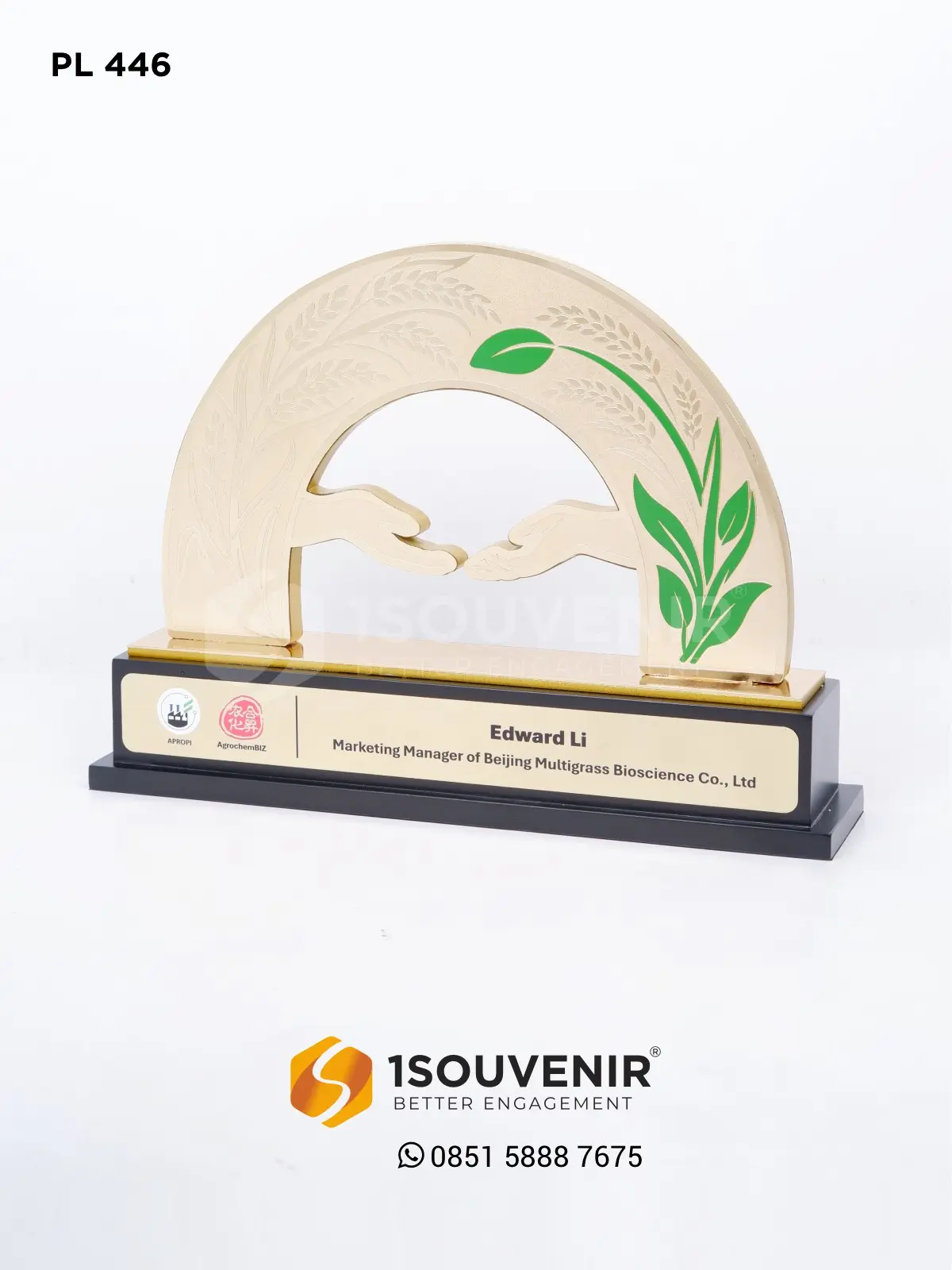 Plakat Logam Apresiasi Marketing Manager of Beijing Multigrass Bioscience PL446 Plakat Logam Beijing Multigrass Bioscience
