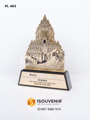 Plakat Logam Candi Prambanan Best Synergy PLN IP UBP Teluk Sirih